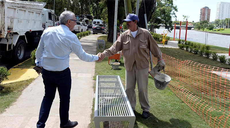 Avanzan las obras de renovación del Paseo Lavalle en Tigre centro