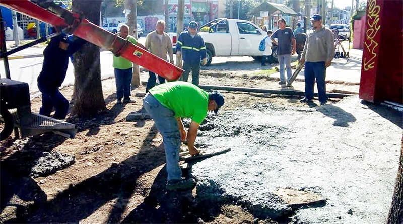 Tigre continúa con obras de veredas y asfalto en Benavídez Sur