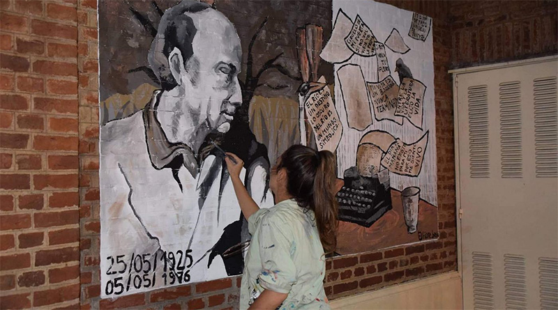 Tigre inauguró un mural en memoria del recordado escritor Haroldo Conti