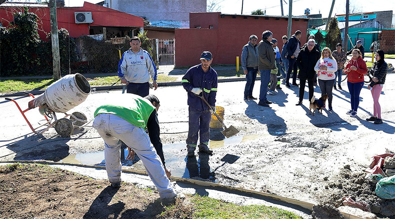 Avance de obras hidráulicas en el barrio La Paloma