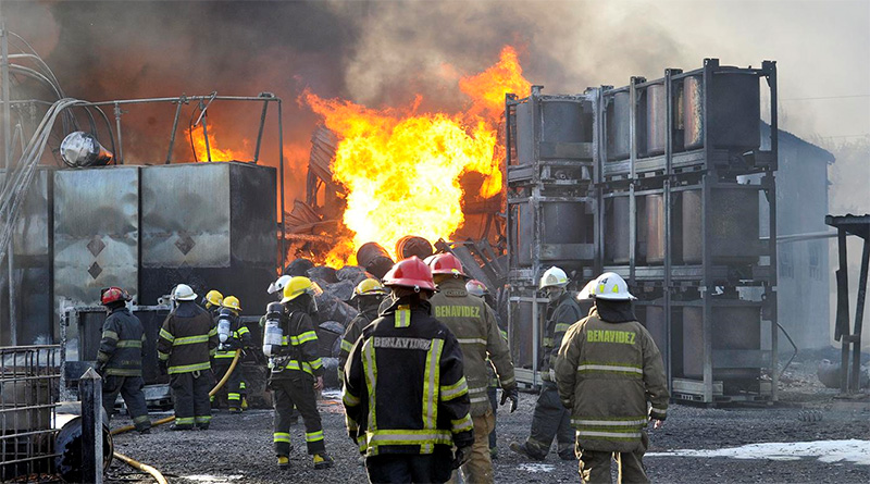 Feroz incendio en una fábrica fue controlado gracias al Sistema de Protección Ciudadana de Tigre