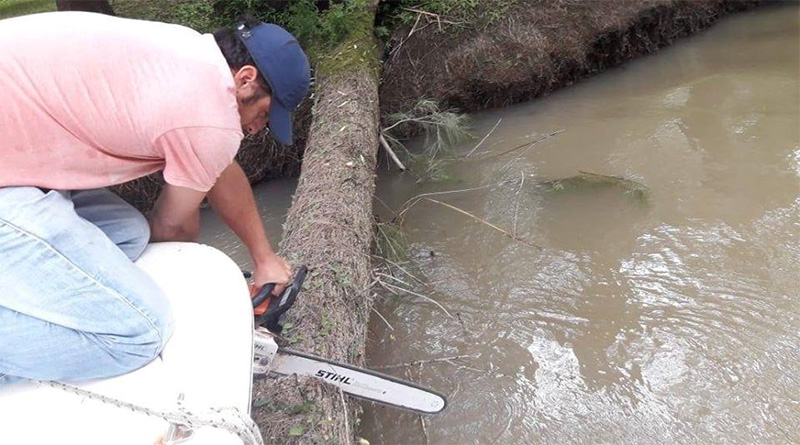 Continúan los operativos de reparación de puentes, destronque y luminarias públicas en el Delta de Tigre