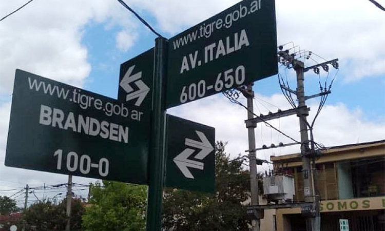 El Municipio colocó nuevos nomencladores en Tigre centro