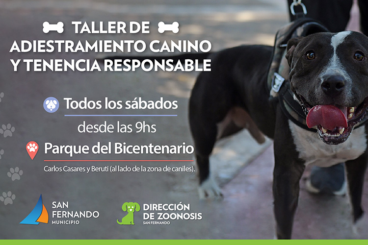 Este sábado vuelve el Taller de Tenencia Responsable y Adiestramiento de Perros de San Fernando