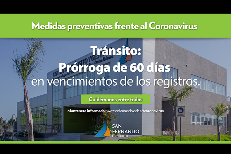 Tránsito de San Fernando toma nuevas medidas de prevención ante el coronavirus