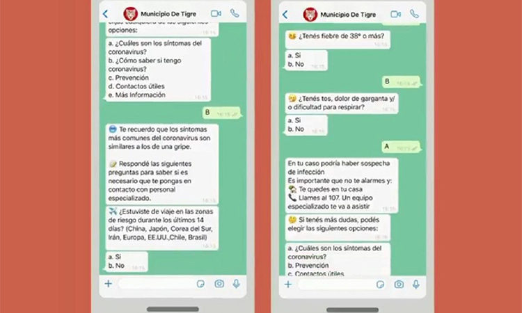 Durante el aislamiento social, preventivo y obligatorio, Tigre brinda asistencia virtual a través de WhatsApp