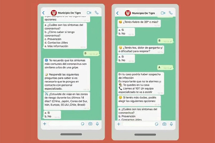 Durante el aislamiento social, preventivo y obligatorio, Tigre brinda asistencia virtual a través de WhatsApp