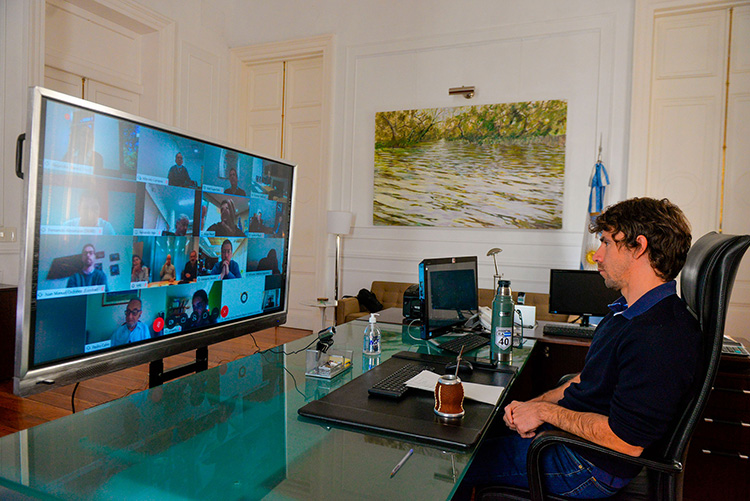 Juan Andreotti se reunió con Intendentes, Rodríguez Larreta y Pedro Cahn en videoconferencia
