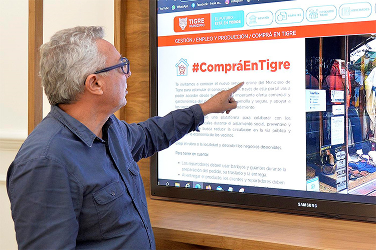 Julio Zamora lanzó #CompráEnTigre, una plataforma virtual que estimula el comercio local