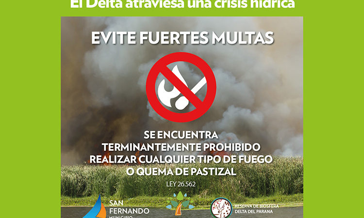 San Fernando advierte los peligros de la quema de pastizales en el Delta