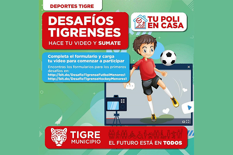 El Municipio lanzó “Desafíos Tigrenses”, un concurso deportivo virtual para la juventud de la ciudad