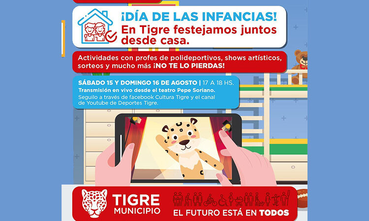Tigre celebra de forma virtual el Día de las Infancias con shows y actividades recreativas