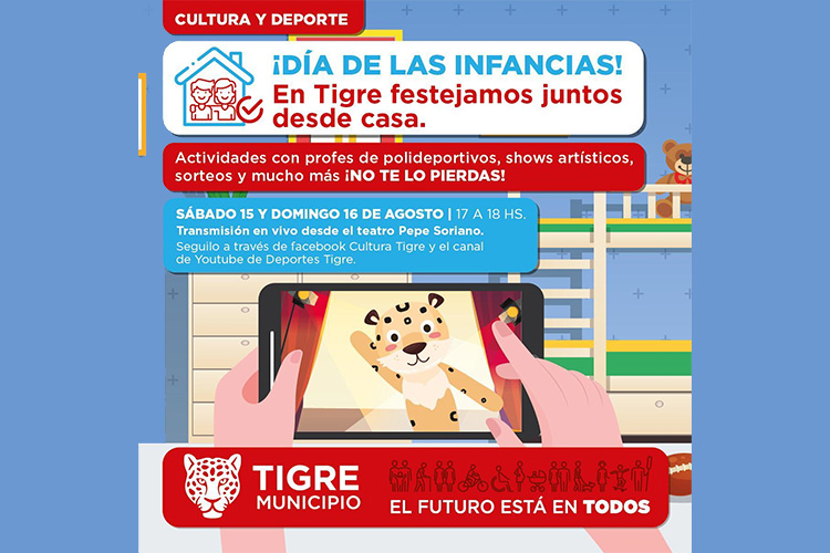 Tigre celebra de forma virtual el Día de las Infancias con shows y actividades recreativas