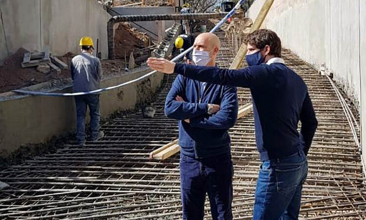 Juan Andreotti supervisó el avance de obra del túnel de la calle Martín Rodríguez