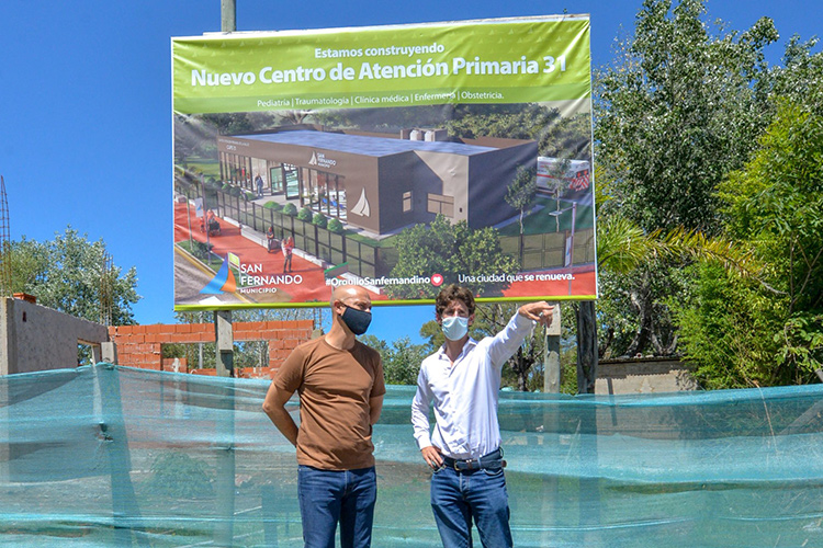 Juan Andreotti recorrió la obra del nuevo Centro de Salud 31 de San Fernando
