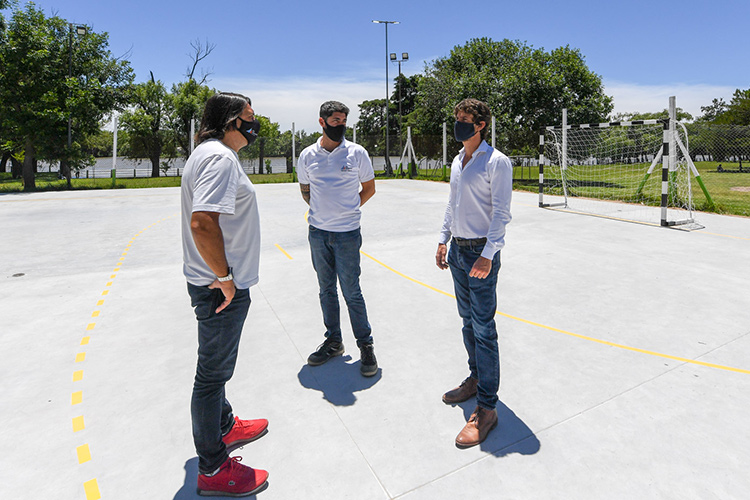Juan Andreotti presentó el nuevo Playón Multideporte del Poli N°3 de San Fernando