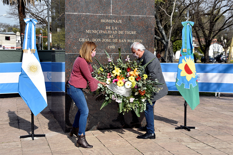 El Municipio de Tigre conmemoró el 171° aniversario del paso a la inmortalidad del General José de San Martín
