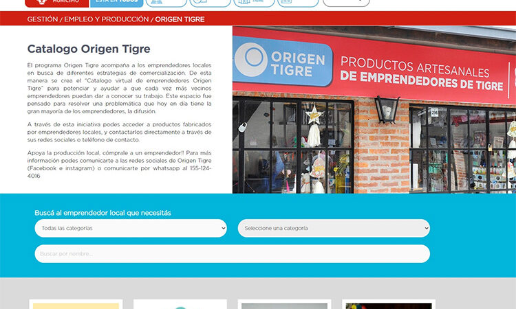 El Municipio de Tigre lanzó el Catálogo Virtual de Emprendedores Origen Tigre