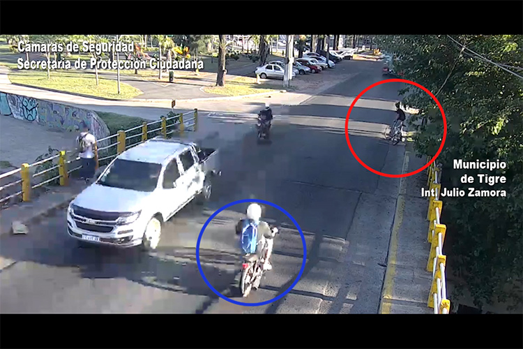 El Sistema de Protección Ciudadana de Tigre brindó rápida asistencia tras un accidente entre una moto y una bicicleta