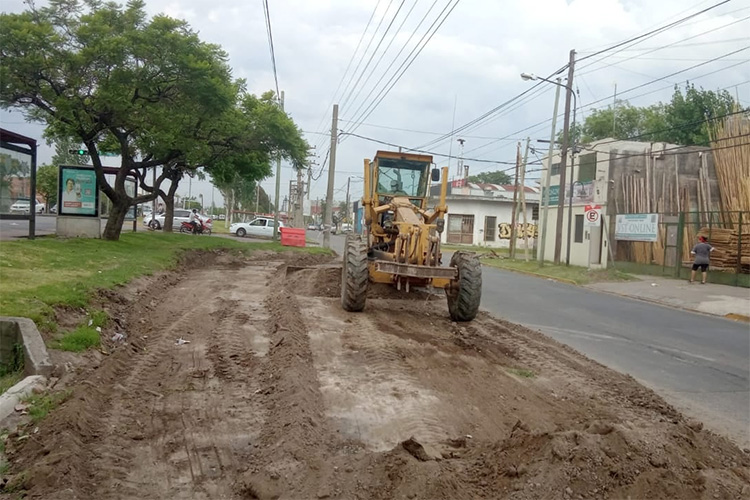 El Municipio de Tigre continúa con la construcción de dársenas de estacionamiento en Troncos del Talar
