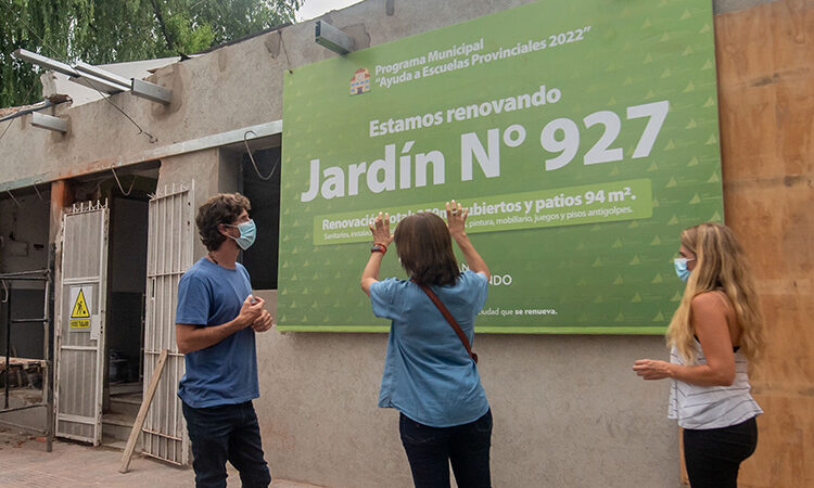 Juan Andreotti visitó las obras de renovación integral del Jardín N°927