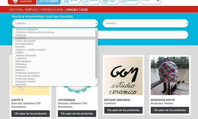 El Municipio continúa promoviendo el Catálogo Virtual de Emprendedores Origen Tigre
